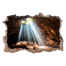 Vinilos 3d grutas y cuevas agujero pared
